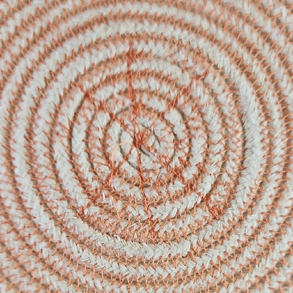 Halloween Themed Decorative Basket - Orange and Black Woven Rope - Picture 7 of 10